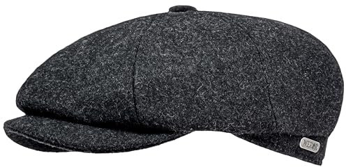 WEROR Schiebermütze Herren – Flatcap Schirmmütze Mütze mit Schirm - Wintermütze mit Steppfutter - Herbst/Winter – WEROR-439.1 (59, Anthrazit)