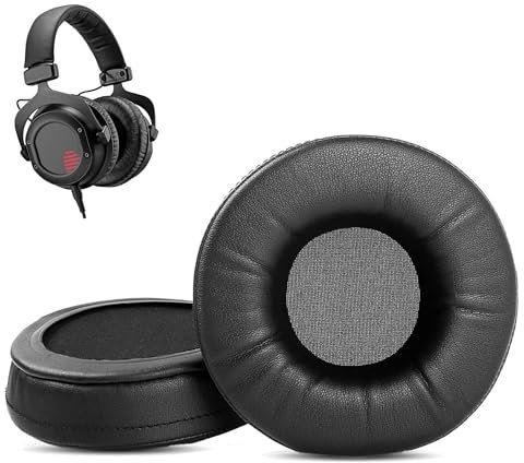 ACCOUTA Ohrpolster Kissen Kompatibel mit Beyerdynamic Custom One Pro Plus Kopfhörer Ohrpolster Ersatz mit Weicherem Proteinleder und Memory-Schaumstoff