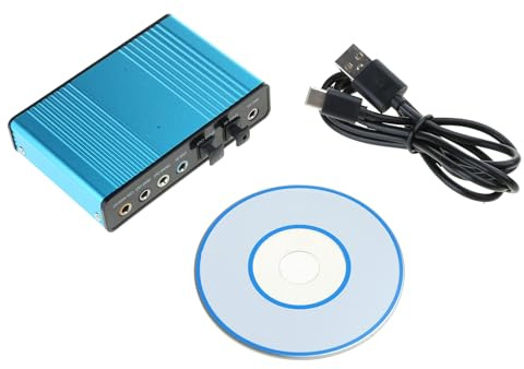 6 Channel External Sound Card USB External 5.1/7.1 Surround Sound Optical S/PDIF Sound Card Adapter for PC Laptop