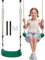 Fionrziy Altalena per Bambini,Regolabile in Altezza Seggiolino Altalena Bambini,con 2 Cinghie per Amaca e 2 Moschettoni,portata fino a 100 kg,per Bambini a partire dai 3 anni(verde)