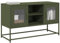 Rantry Mobile TV Verde Oliva 100,5x39x60,5 cm in Acciaio, Mobile Porta TV Mobiletto Basso per TV per Tavolino da Salotto Industriale Supporto TV Soggiorno