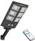 PEAKRO Lampadaire solaire à LED extérieur 252 LED 150 W avec panneau solaire et capteur de mouvement, IP65 imperméable lampe lampadaire de jardin avec télécommande pour route Garage