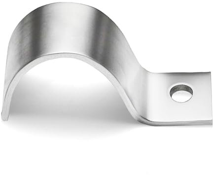 Ezitruz 20 Pezzi Collari per Tubi, 25mm Cavallotti per Tubi Tondi, 304 Acciaio Inox Fermo Tubo, Singolo a U Morsetti Tubi Per il Fissaggio di Cavi, Fili e Tubi