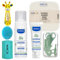 Baby Cradle Cap Care Kit with Shampoo, Cream, Bamboo Cloths, Nail Grooming Set
