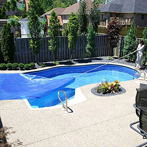 HSIRYAOHD Couverture de piscine rectangulaire d'été, bâche solaire à bulles avec œillets, pour piscines hors sol, piscines gonflables, piscines à cadre (taille : 5 m x 5 m)