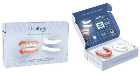 Silicone Reline Denture Ensemble de prothèses dentaire confortables Full Mouth Top et inférieur Kit de reline dentaire dentaire Ajustement pour hommes