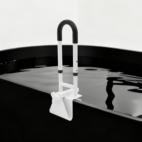 Barre d'appui de douche, poignée de baignoire sans perçage, poignées pour personnes âgées, hauteur réglable 50 à 55 cm, aide à l'entrée de baignoire pour personnes âgées, femmes enceintes, enfants