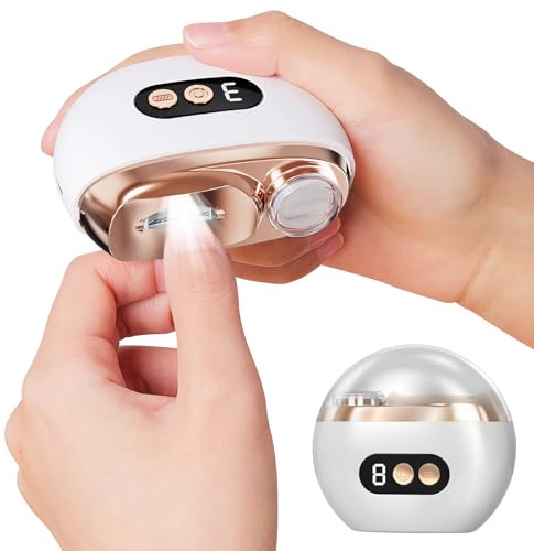Coupe-ongles électrique, Coupe-Ongles Intelligent 2026,Coupe Ongle Électrique 3 en 1, Rechargeable USB, 3 Vitesses, Silencieux et Portable, design ergonomique, adapté à tous les âges (Blanc)
