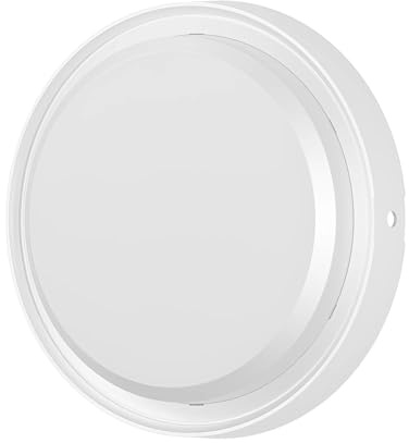 Braytron LED Wandleuchte Außen 12W IP65 Bulkhead | 3 Lichtfarben 3000/4000/6500K, 1320 Lumen, Runde Deckenleuchte, Für Bad, Keller, Garage und Außenbereich