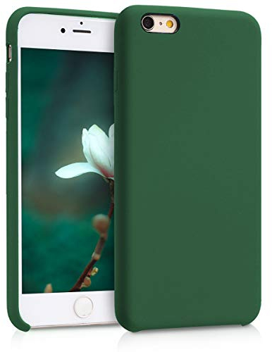 kwmobile Case Compatible with Apple iPhone 6 Plus / 6S Plus Case - TPU Silicone Phone Cover with Soft Finish - Dark Green