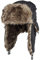 MEOKEY Unisex Winter Warme Fliegermütze mit Kunstpelz Ohrenklappen, wasserdichte Trappermütze Bomber Hut Unisex Fliegermütze für Snowboarden Skaten Radfahren - Schwarz