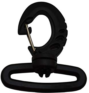Wuuycoky Sourcingmap Karabinerverschluss, ovaler Ring, 3,8 cm Innendurchmesser, Schwarz, Kunststoff, Drehgelenk, 6 Stück