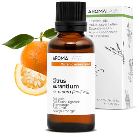 Bio - Petitgrain Essential Oil - 30mL - 100% Pure, Natural, Chemotyped and AB Certified - AROMA LABS (French Brand)