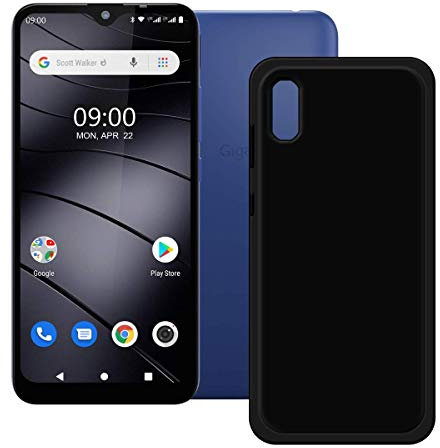 DQG Anti-Fall Schutzhülle für Gigaset GS110 Hülle, Weiche Flexibel Handytasche Schwarz TPU Handyhülle Silikon Tasche Schale Case Cover für Gigaset GS110 (6.1)