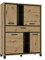 Furniture24 Kommode Trondheim TDHK634 Highboard Wohnzimmerschrak mit 4 Türen und Schublade