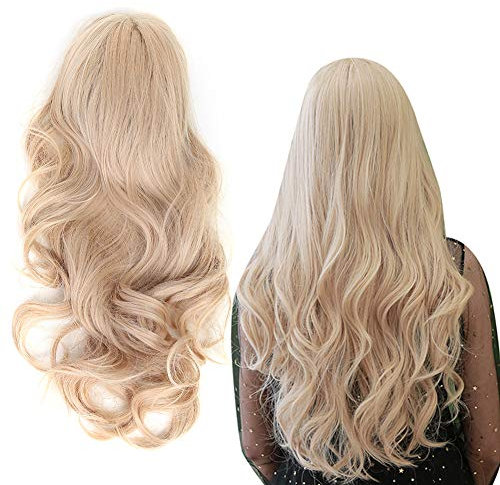 Lange lockige blond Perücke locken gewellte Kunsthaarperücke, wig wavy hair Für Frauen Alltag Anime Cosplay Kostümparty Halloween Karneval