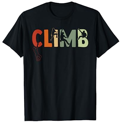 Vintage Climbing Bouldering Kletterer Fels Klettern T-Shirt