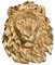 Wanddekoration Große Goldene Löwenkopf Kreative Wandbehang Tierkopfdekoration Harz Anhänger Wohnaccessoires (Color : Gold, Size : 42×34cm)