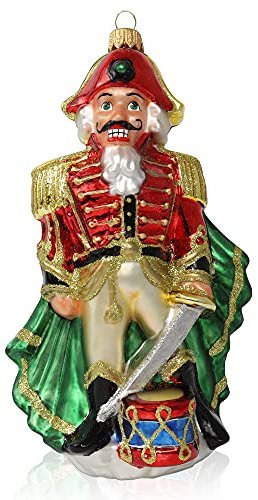 3 Limited Edition Kurt Adler Christmas Ornaments, Soldier Nutcracker Ornaments for Christmas Tree, Hand Blown Glass Christmas Ornaments for Christmas Decorations and Holiday Gifts, Made in Poland