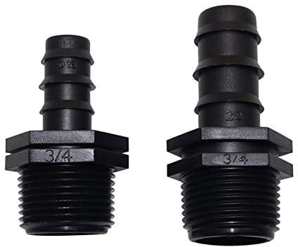 Hose Connector Adapter 1/2,3/4Male Thread Straight Connector Agriculture Irrigation Connections to DN16 DN20 Garden Hose Plastic 5 Pcs (Color : 3I4 Inch to DN16)
