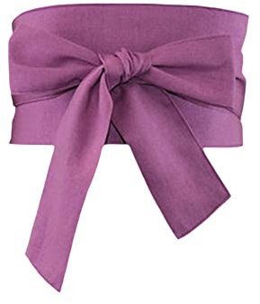 Ceinture large pour femme avec nœud à nouer soi-même pour kimono Yukata robe rétro, violet clair, length: 85.83 in / 214 cm