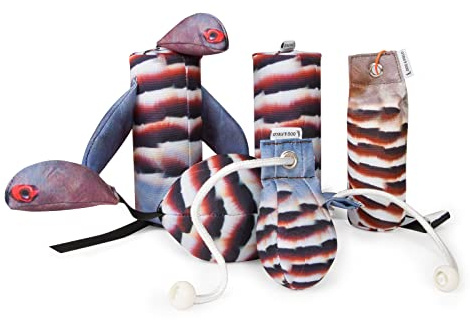 The Original Clone® Realistic Game Bird Dog Training Dummies - Canvas Dummy With HD Feather Print For Gundog & Puppy Training - Retrieval Gundog Training Equipment (Partridge Dummy Bundle)