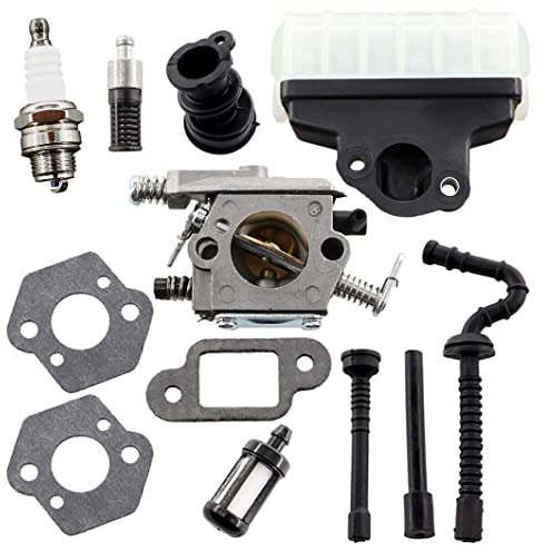 MCHNIC Carburateur avec filtre à air et tuyau de carburant pour tronçonneuse Stihl MS210 MS230 MS250 MS 210 230 250 021 023 025 tronçonneuse remplace Walbro WT-286, 1123 120 0605