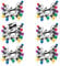 Auraglow Coloured LED Bulb Festoon String Light Set (30m of 60 Lights, 1 Plug & 5m Cable)