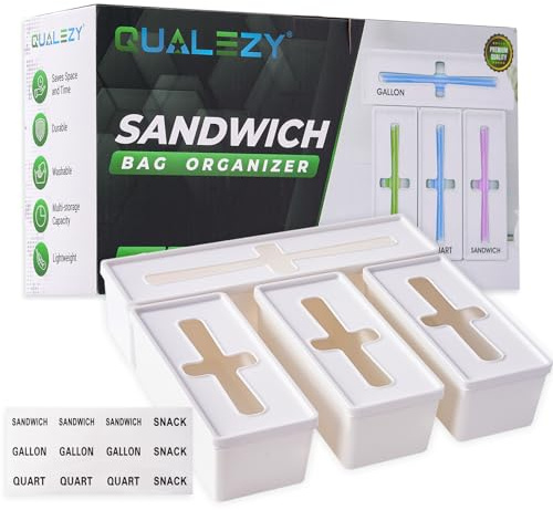 Küchen-Druckverschlussbeutel, Schiebebeutel, Aufbewahrungs-Organizer, Baggy-Halter für Speisekammerschrank und Schublade, kompatibel mit Ziploc und mehr Marke für Gallon Quart Sandwich Snack Taschen