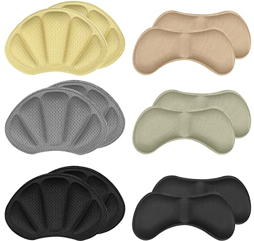 6 Paar Fersenpolster für zu große Schuhe,Fersenhalter,Fersenschuhpolster,Anti-Bläschen dicke Schuheinlagen Gegen Herausrutschen und Reiben, Fersenschutz für Schuhe