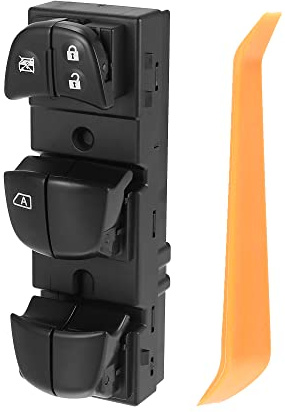 X AUTOHAUX Interruptor De Ventana Eléctrica Para Nissan Juke 11-17 1pc | Control Principal, Plástico, Negro, OE 25401-3DF0B, Para Nissan Altima, Tiida, Sylphy, X-Trail, Qashqai, Rogue