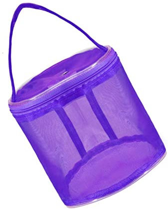 Cylinder Mesh Wool Storage Bag Mesh Knitting Bag Lightweight Cloth Woven Crocheting Organizer Holder for Yarn Accessories
