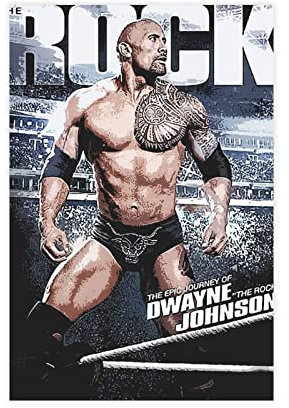 The Rock Dwayne Johnson Kunstdruck-Poster, ästhetisches 5-teiliges Leinwand-Poster, Schlafzimmerdekoration, Sport-Landschaft, Büro, Raumdekoration, Geschenk, Rahmen-Stil, 30 x 45 cm