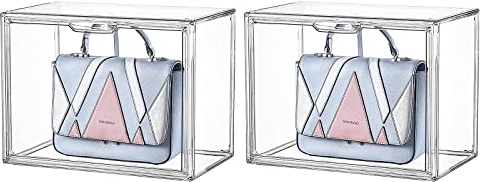JJoexyfit Clear Plastic Shoe Boxes, Stackable Shoe Cases, Clear Sneaker Storage Organizer (2)