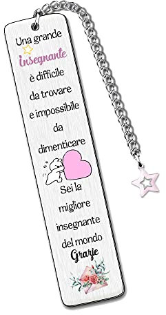 Segnalibri Una Grande Insegnante Giornata Insegnanti Apprezza Regalo Segnalibro Grazie Ricordo Compleanno Pensionamento Apprezza Sei La Migliore Insegnante del Mondo Natale Ringraziamento Donne