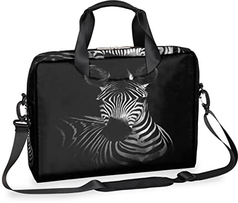 Zebra 13-16 Zoll Laptoptasche Tier Zebra Laptop Tasche Schultertasche Messenger Tragetasche Handtasche, multi, Einheitsgröße
