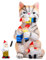 Jorzer Garden Cat Eating Gnomes Statues Funny Cat Statue Art Yard Decorations Garden Statues Ornaments Gift