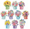 Ideen mit Herz 3-D Motive, ausgestanzt, ca. 7-10 cm, 10 Stück im Beutel | Bilder zum Basteln & Dekorieren | Grußkarten selber machen | Bildmotive für Scrapbooking & DIY-Deko (Blumen in Kannen 02)