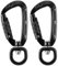 ERYUE Drehbarer Karabinerhaken 360° Spinner - 2 Stück Selbstsperrende Kleine Karabiner 4KN