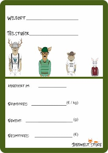 Wildbret Etiketten zur Kennzeichnung von Wildfleisch 6 x 9 cm Neutral T-Shirt (100)