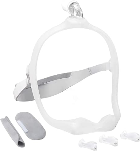Gbbazu CPAP Maske Nasenkissen Rahmen Fit für DreamWear, Wiederverwendung Ersatz CPAP Schlauchhalter Gurt Rohrrahmen mit 3-Size CPAP Nasenkissen, weiche Gummidichtung verbessern für Schlaf