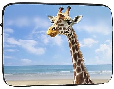 Beach Giraffe Laptop Case Laptop Sleeve Laptop Bag for Women Men Shockproof Protective Notebook Case 17 inch