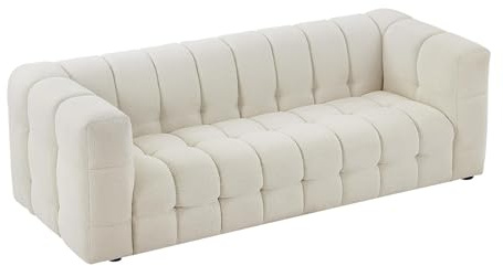 Vente-unique - Sofa 3-Sitzer - Bouclé-Stoff - Beige - LERICI