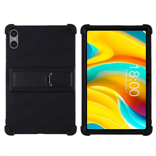 GIOPUEY Cover Compatibile con Teclast T50 PRO - con Supporto - Custodia Protettiva in Silicone TPU Morbida Case - Black