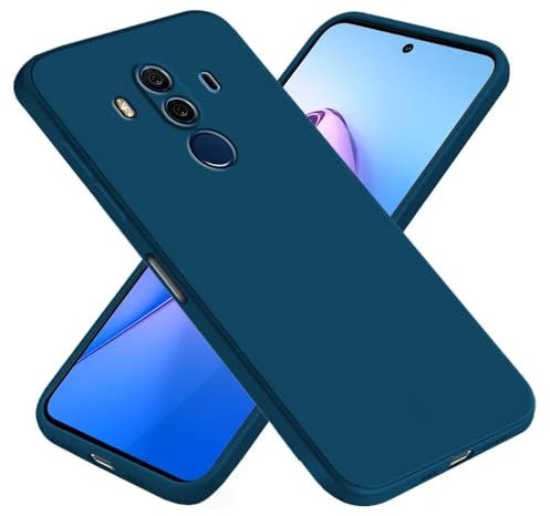 EASSGU Coque pour Huawei Mate10 Pro (6 inches), Étui en Silicone TPU Souple - Bleu Saphir