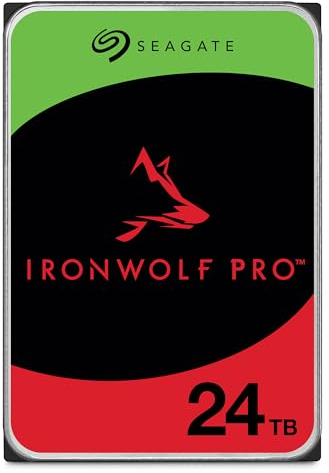Seagate IronWolf Pro 24 to, NAS Disque Dur Interne, 3.5 Pouce, 7200 U/Min, CMR, 256 MB Cache, SATA 6 GB/S, INCL. 3 Ans Rescue Service, Modellno.: ST24000NT002