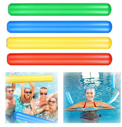 4PCS Tagliatelle Da Piscina Tagliatelle Da Piscina In Schiuma Patatine Fritte In Schiuma Tagliatelle Da Piscina Per Nuotare Tubo Piscina Galleggiante ,Adatto per Parco Acquatico sulla Spiaggia