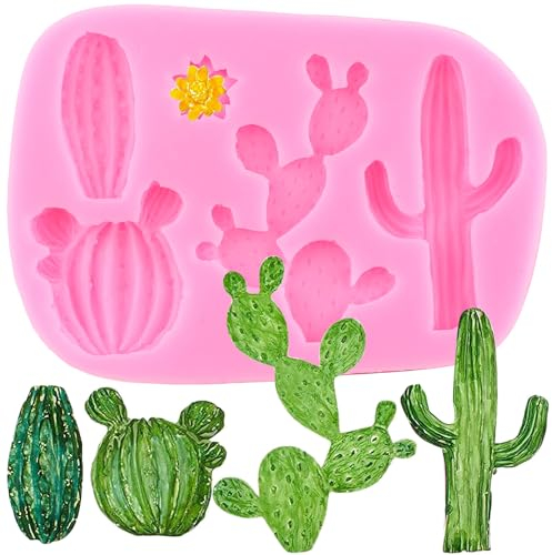 XMOLDNMS Kaktus-Silikon-Fondant-Form, Kakteen, Schokolade, Süßigkeiten, Süßigkeiten, Schokolade, Modelliermasse, Blütenpaste