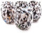 MurArt Bicchieri di Murano Set da 6 bicchieri da 400ml Collezione Marea in vetro soffiato a mano in lavorazione artigianale Made in Italy (Bianco e Nero, Bicchiere 6pz)