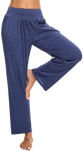 Marvmys Pantaloni Yoga Donna Pantaloni Casual Sudore Pilates Yoga in Cotone Donna Pantaloni Jogging Fitness Corsa Comodi Morbidi Eleganti S-3XL